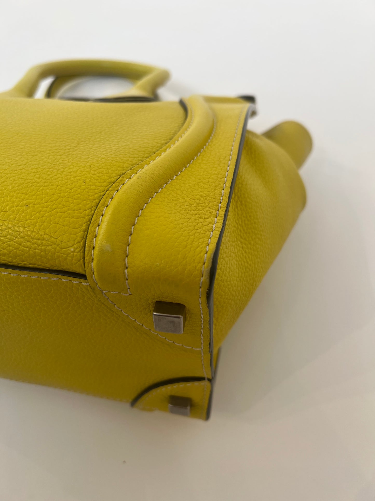 Celine Luggage Bag Micro Yellow