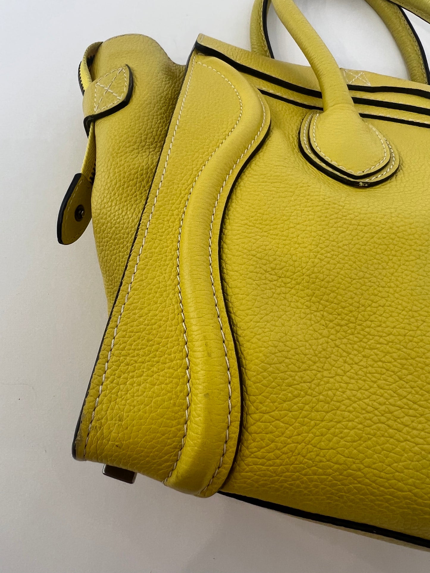 Celine Luggage Bag Micro Yellow