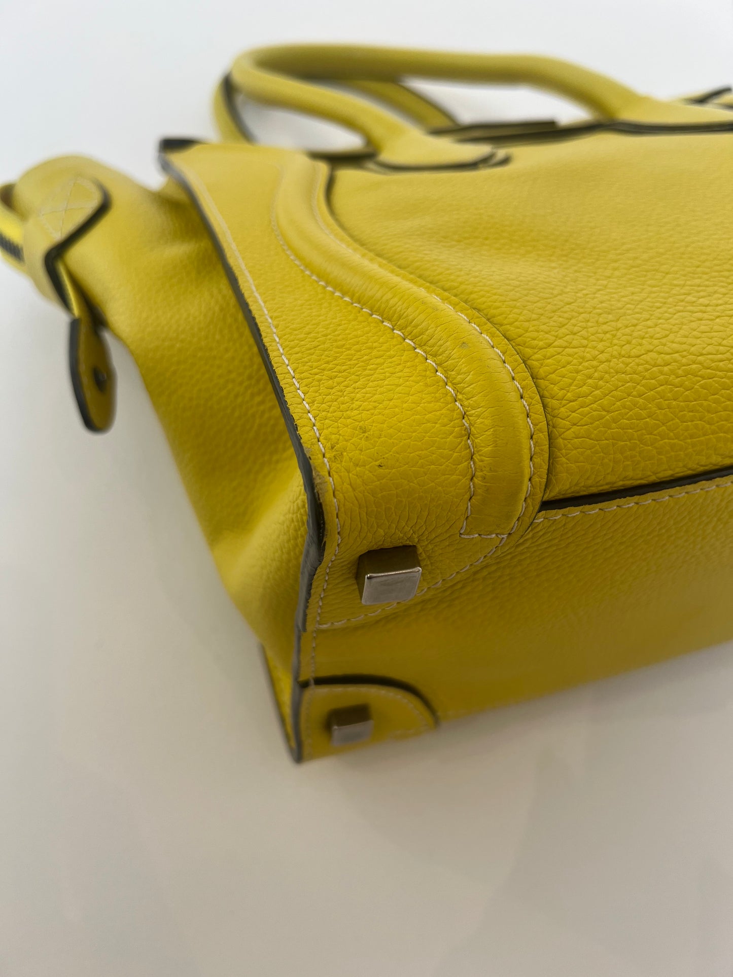 Celine Luggage Bag Micro Yellow