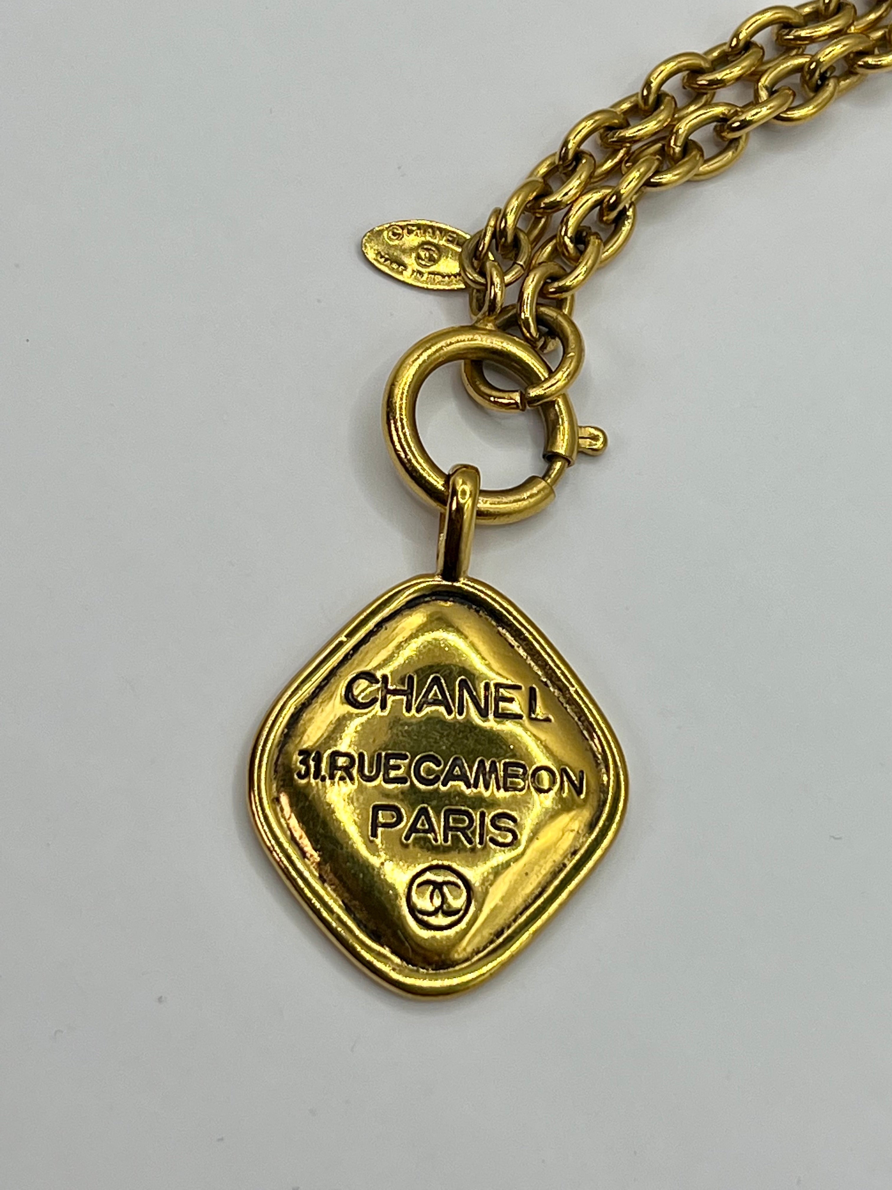 Chanel Vintage Rue Cambon Pendant Necklace