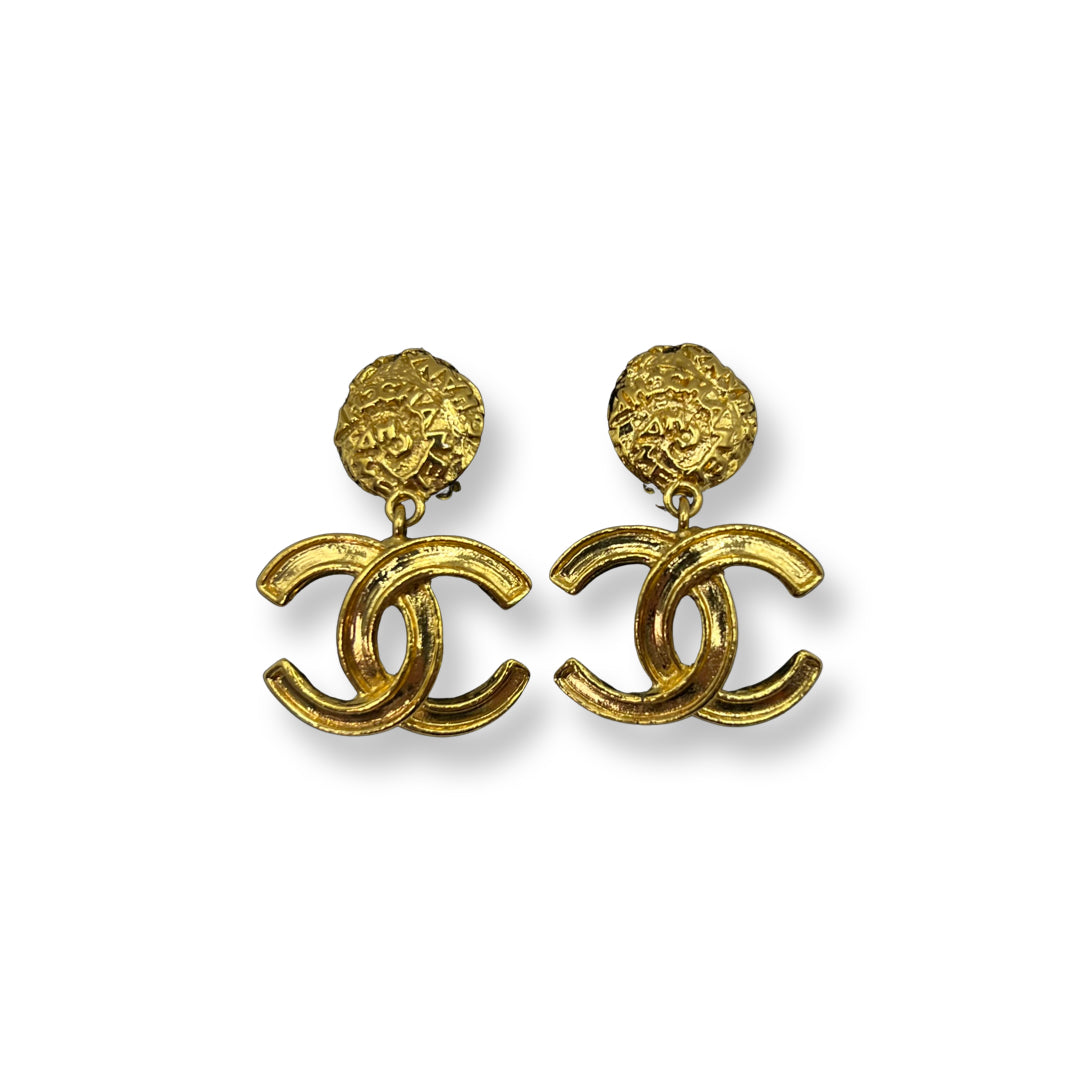 Vintage Chanel CC Dangle Earrings