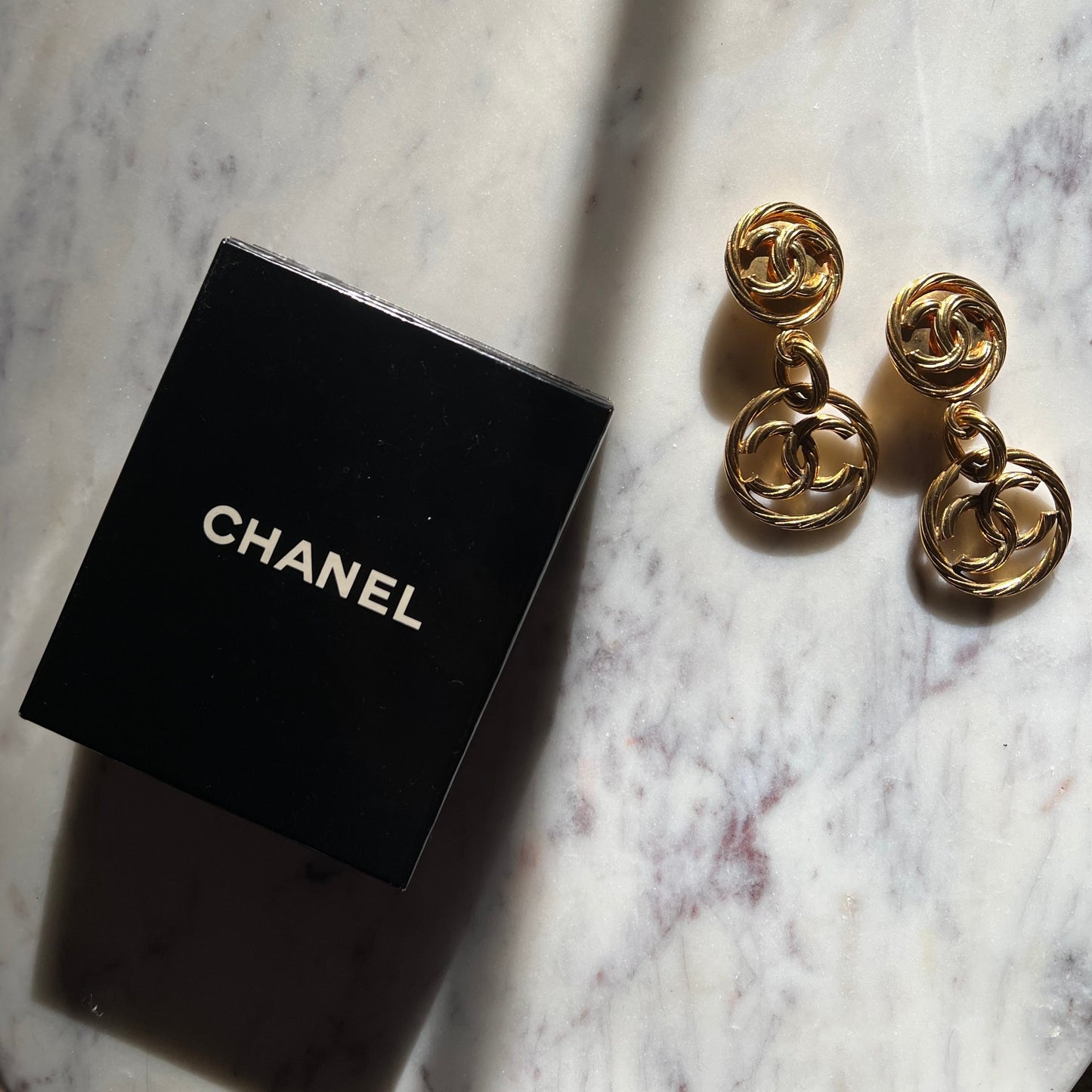 Chanel Vintage CC Dangle Earrings