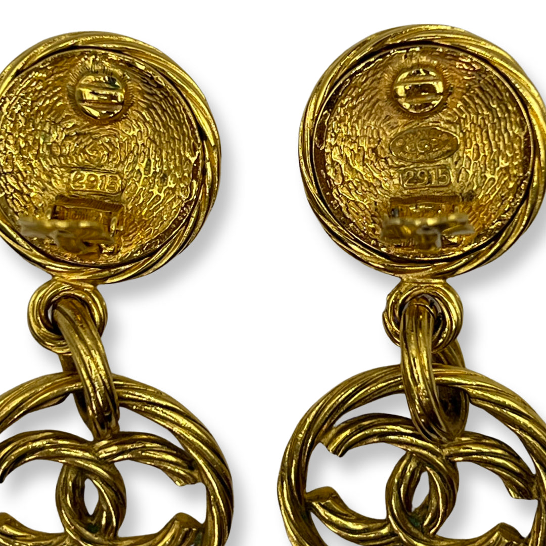 Chanel Vintage 1993 Gold Earrings