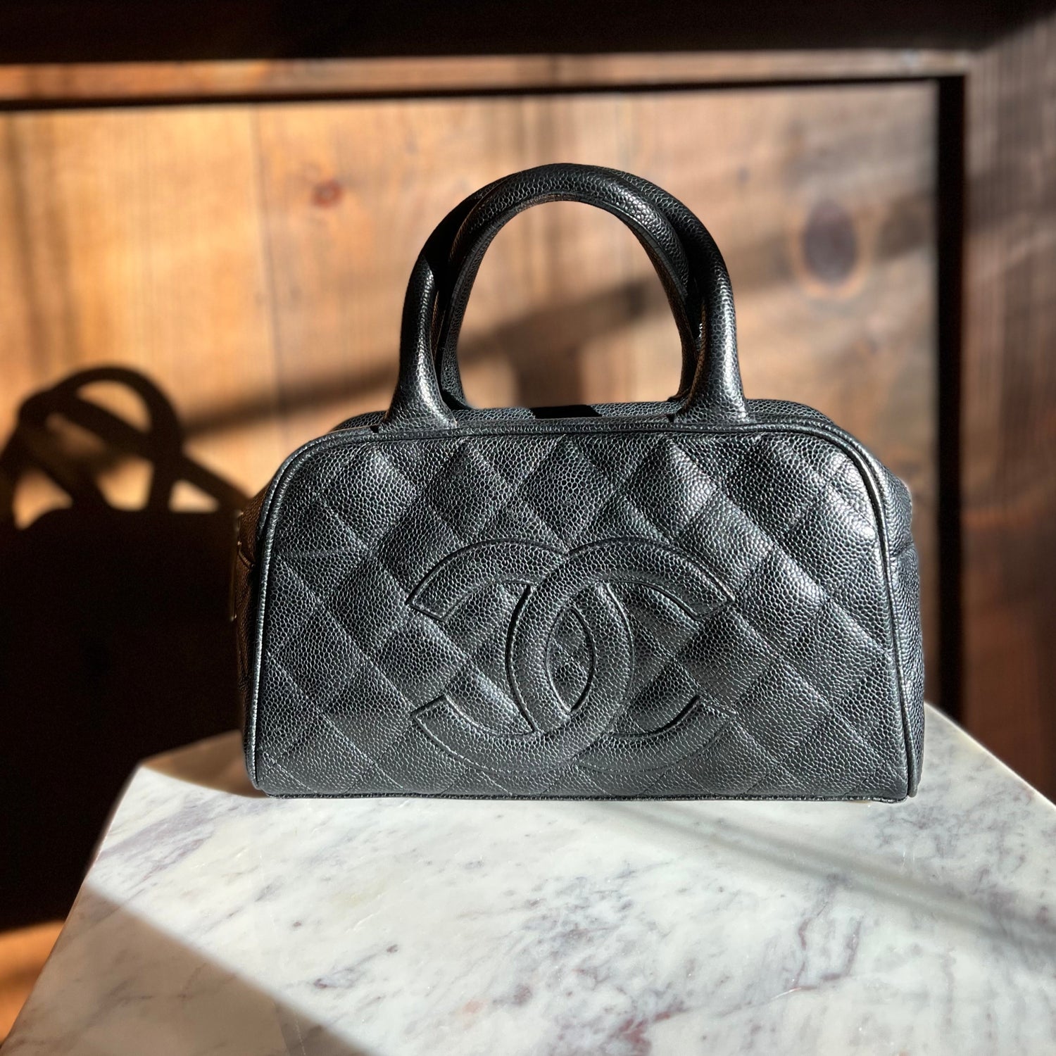 Chanel Quilted Caviar Bowler Mini – The Vintage New Yorker