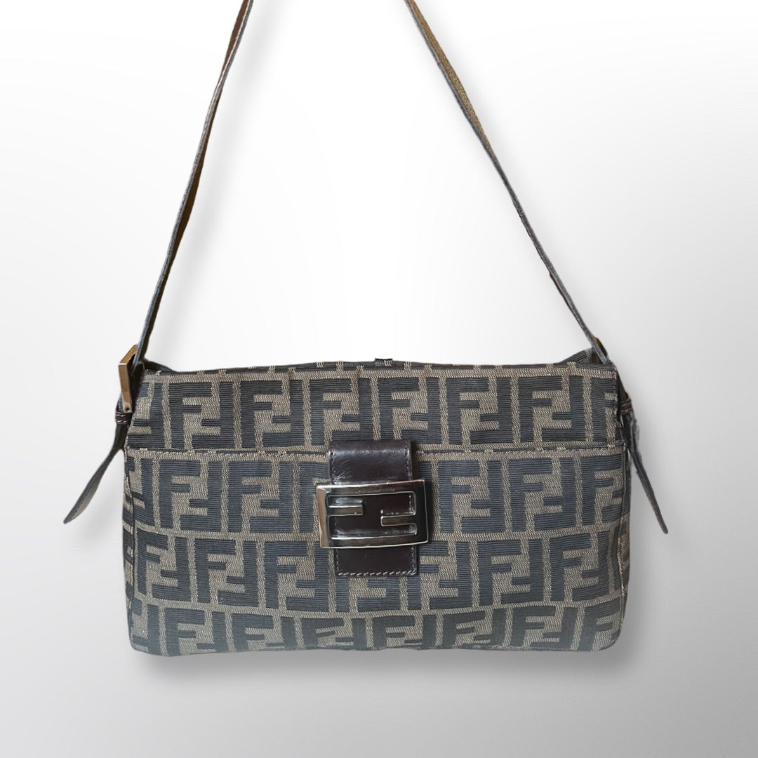 FENDI VINTAGE FF ZUCCA BAGUETTE SHOULDER BAG