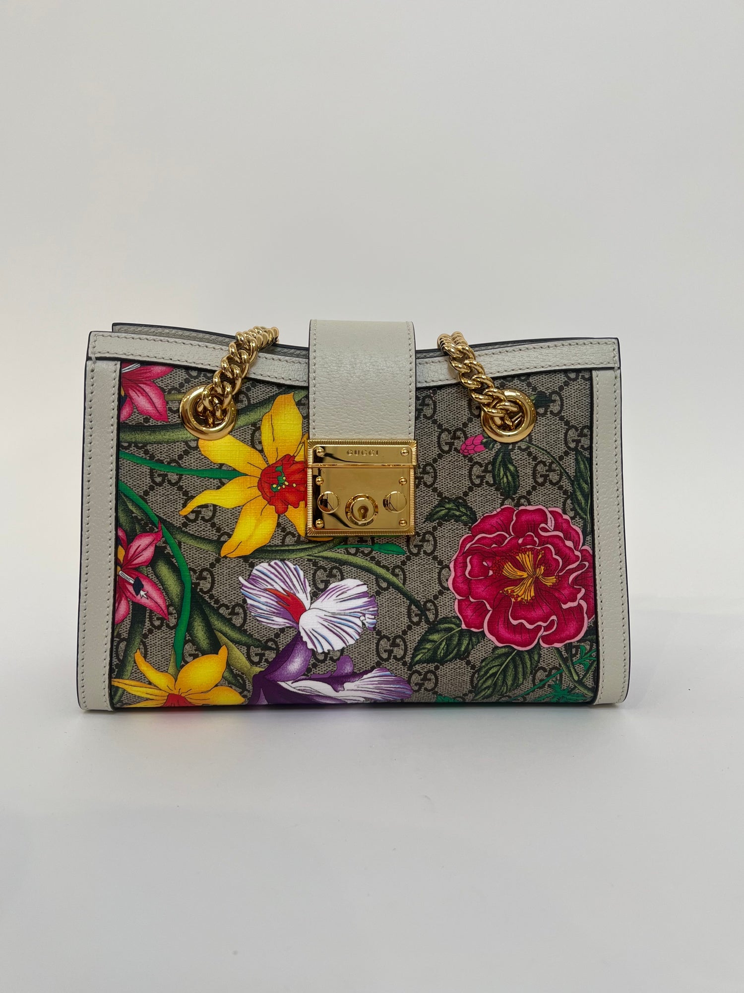 gucci flora padlock bag