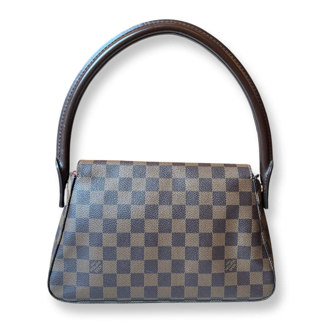 Authentic Louis Vuitton Mini Damier Ebene Ribera Hand Crossbody