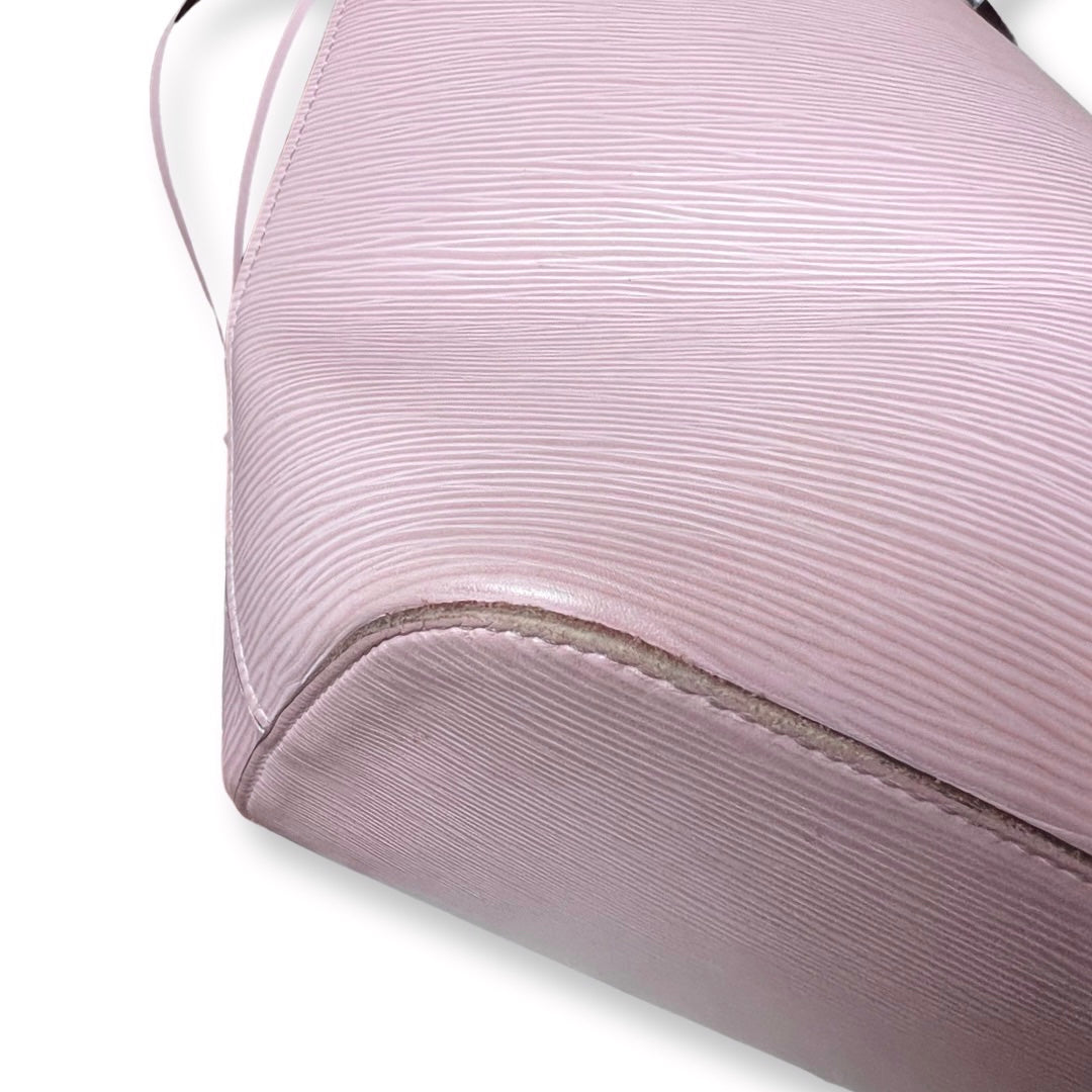 louis vuitton vintage shoulder bag in pink and purple leather