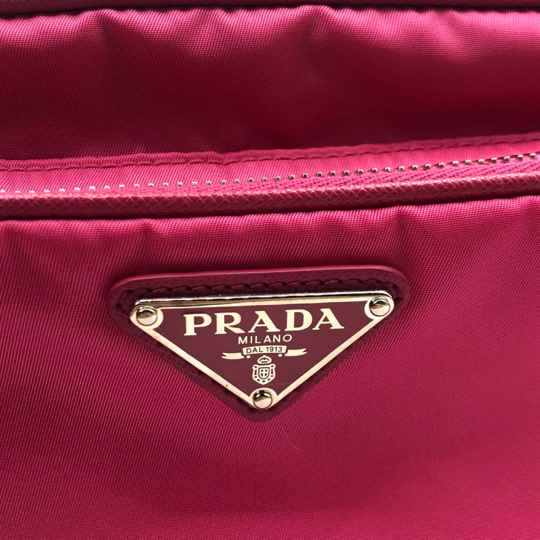 PRADA Bag Genuine Vintage Rare Large Size Varnish Calf Leather 