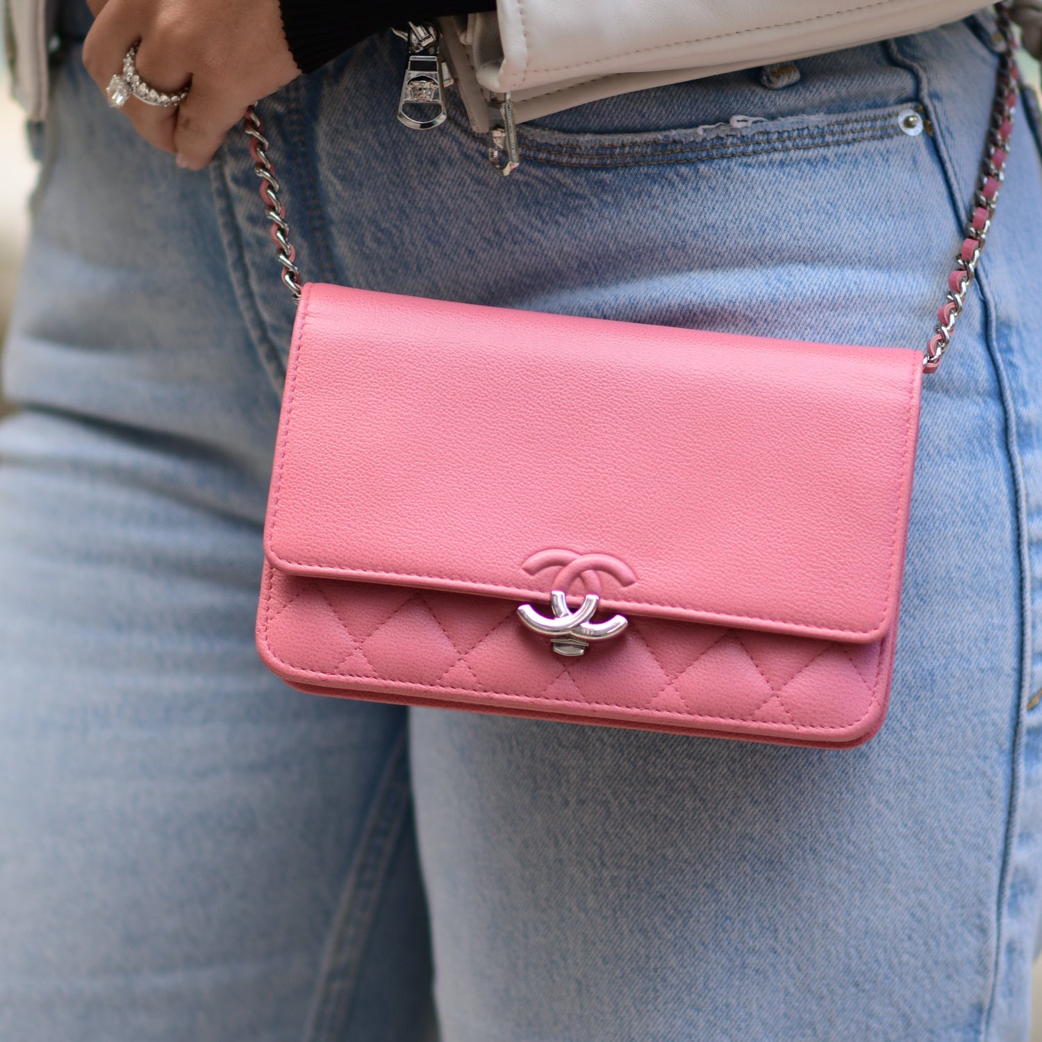 Chanel Wallet On Chain Pink