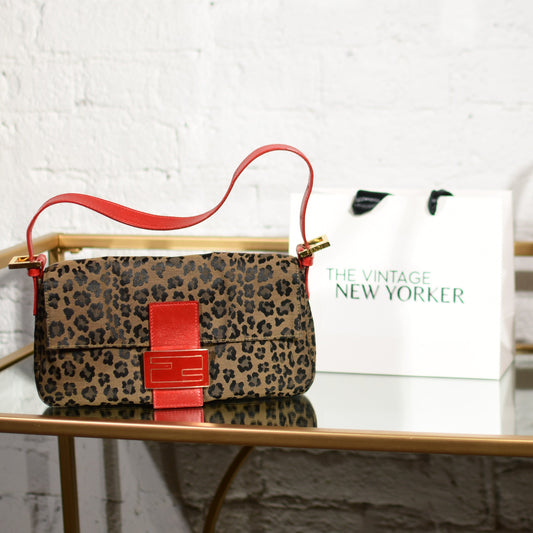 Rare Fendi Baguette Leopard Vintage