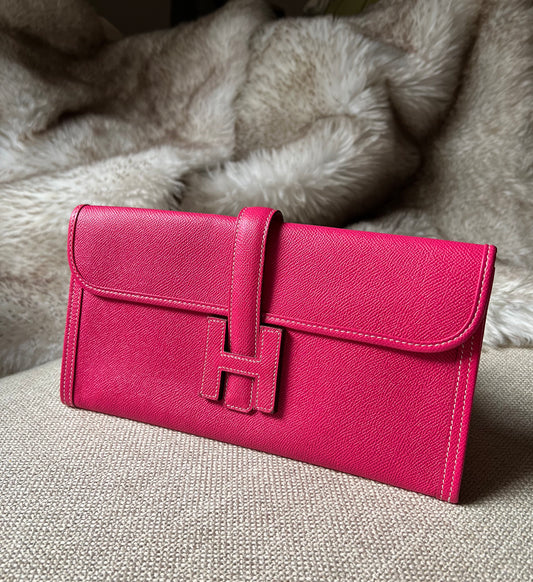 Hermes Jige Elan Clutch Epsom Leather