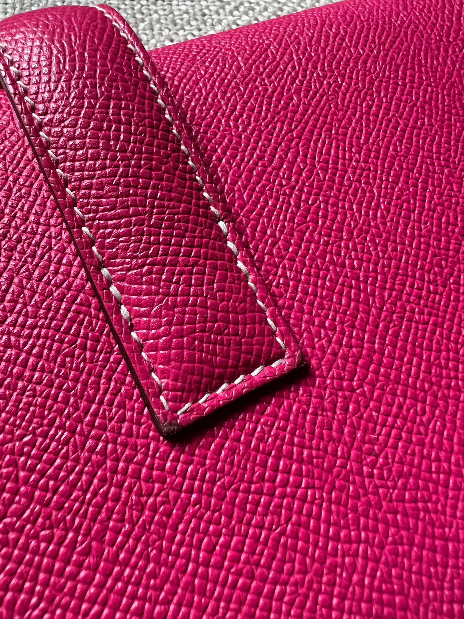 Hermes Jige Elan Clutch Epsom Leather In Red